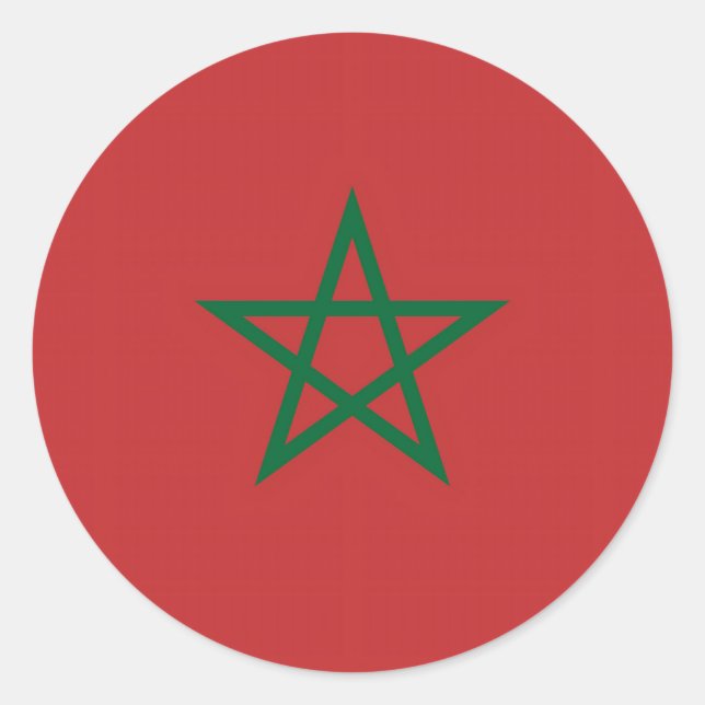 Sticker avec drapeau du Maroc (Devant)