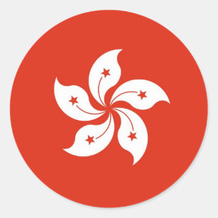 Sticker avec le drapeau de Hong Kong, Chine
