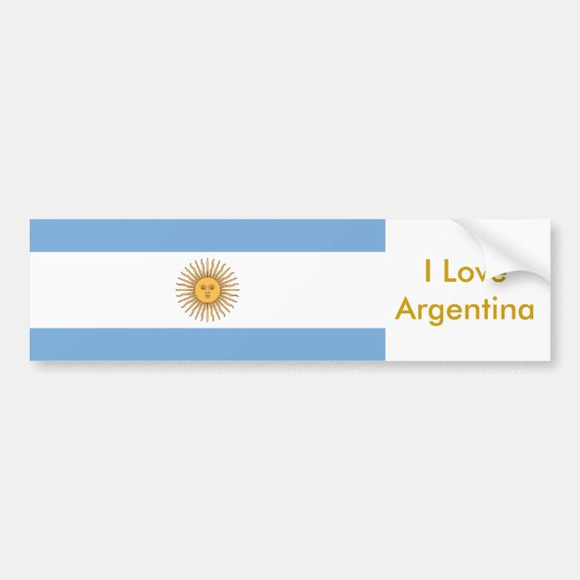 Sticker avec le drapeau de l'Argentine (Devant)