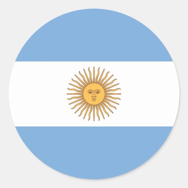 Sticker avec le drapeau de l'Argentine (Devant)