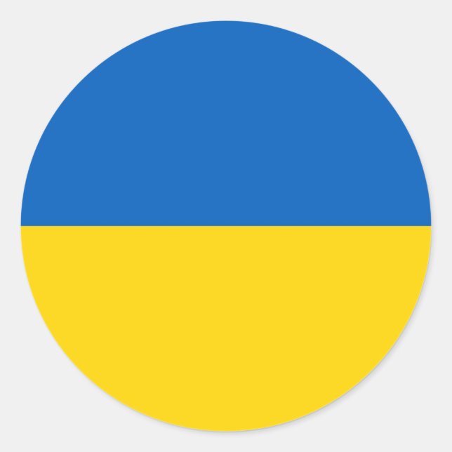 Sticker avec le drapeau de l'Ukraine (Devant)