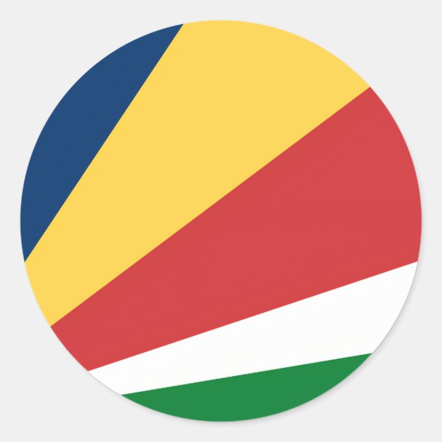 Sticker avec Seychelles Colours Design (Devant)