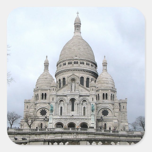 Sticker avec vue sur le Sacre Coeur de Paris (Devant)