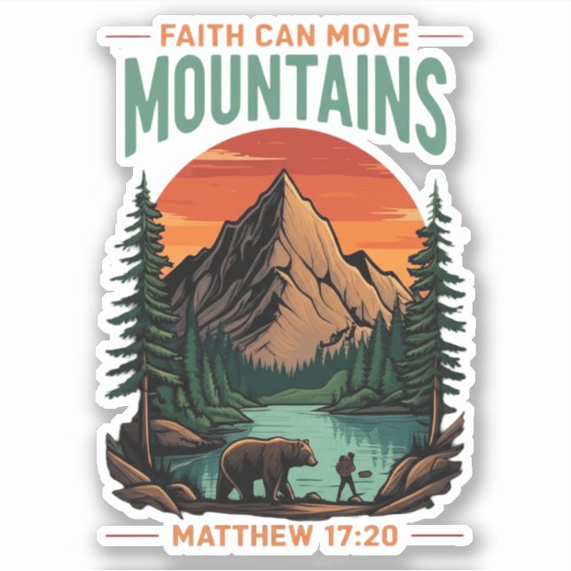 Sticker Aventure chrétienne de la foi peut déplacer des mo (Devant)