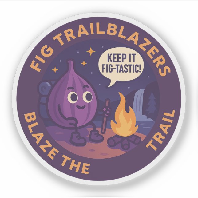 Sticker Aventure de camping fig-tastique (Devant)