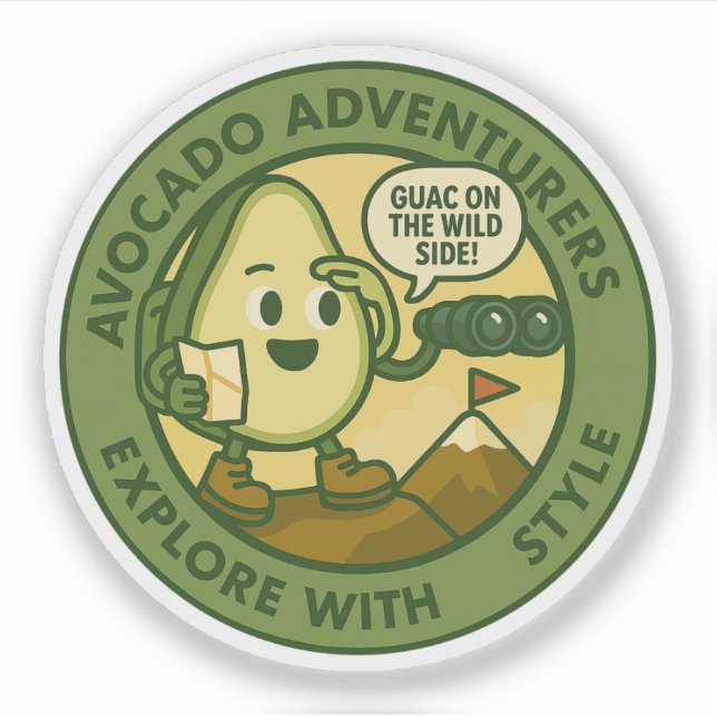 Sticker Aventuriers à l'avocat Explorer avec Style (Devant)