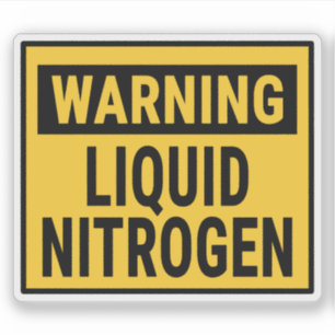 Sticker Avertissement Azote Liquide