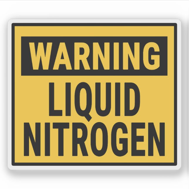 Sticker Avertissement Azote Liquide  (Devant)