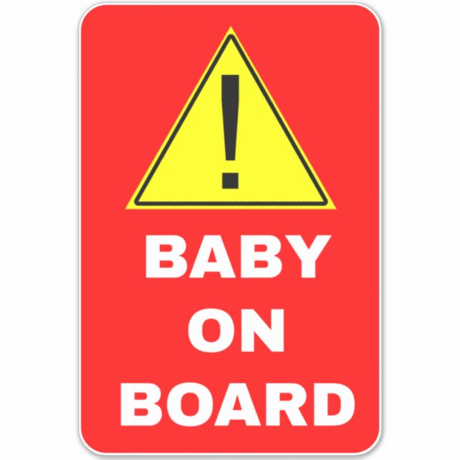 Sticker Avertissement Baby On Board Car (Devant)