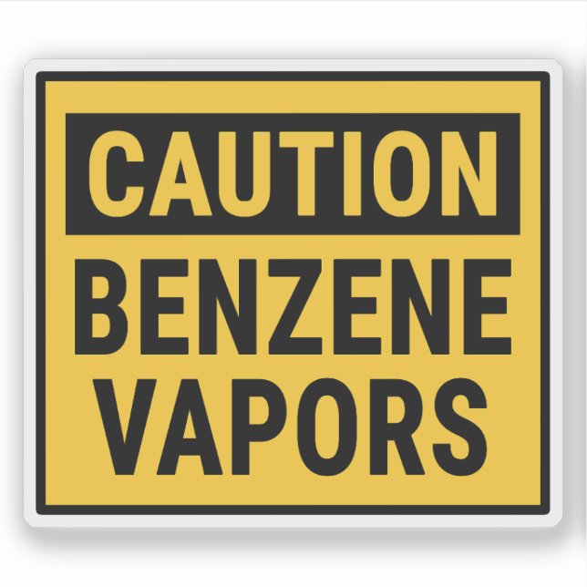 Sticker Avertissement Benzene Vapors (Devant)