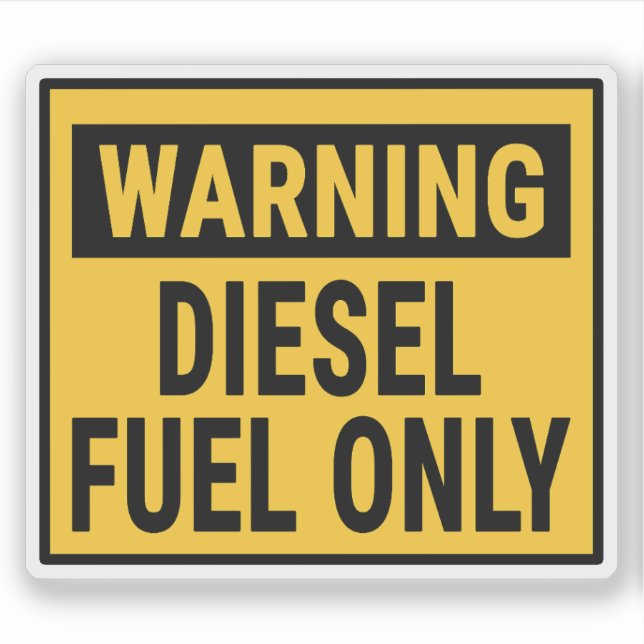 Sticker Avertissement Carburant Diesel uniquement  (Devant)