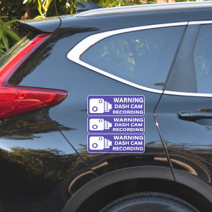 Sticker Avertissement Dash CAM Enregistrement Véhicule Cam