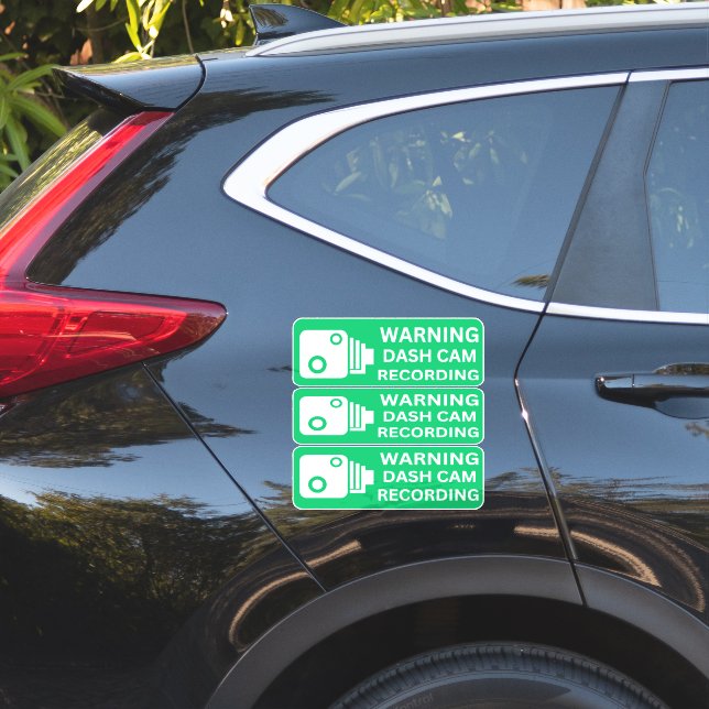 Sticker Avertissement Dash CAM Enregistrement Véhicule Cam (Coté voiture)