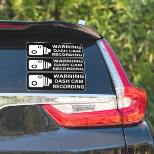 Sticker Avertissement Dash CAM Enregistrement Véhicule Cam