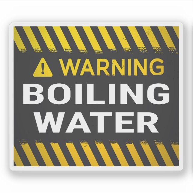 Sticker Avertissement Eau Bouillante (Devant)