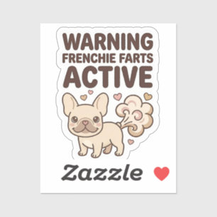 Sticker Avertissement Frenchie Pets Actif