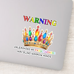 Sticker Avertissement gay pride