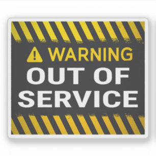 Sticker Avertissement hors service