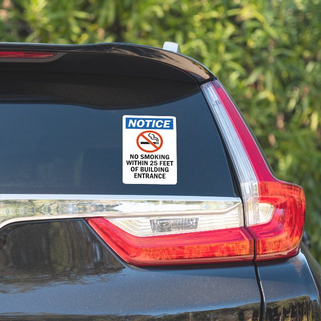 Sticker Avertissement : Interdiction de fumer dans un rayo (Côté voiture)