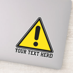 Sticker Avertissement personnalisé du texte de signature d