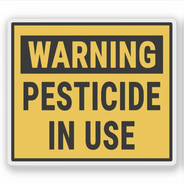 Sticker Avertissement Pesticide En Utilisation  (Devant)