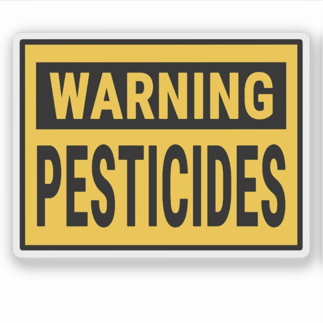 Sticker Avertissement Pesticides  (Devant)
