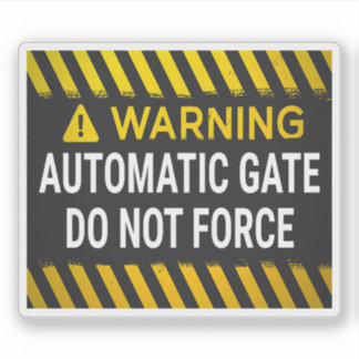 Sticker Avertissement Porte Automatique Ne Pas Forcer