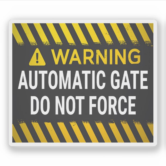 Sticker Avertissement Porte Automatique Ne Pas Forcer (Devant)