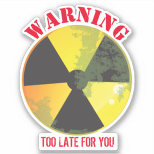 Sticker Avertissement sur le risque biologique de radiatio