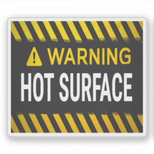 Sticker Avertissement Surface Chaude 