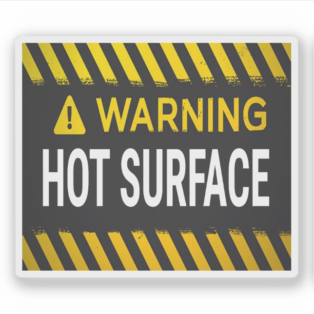 Sticker Avertissement Surface Chaude  (Devant)