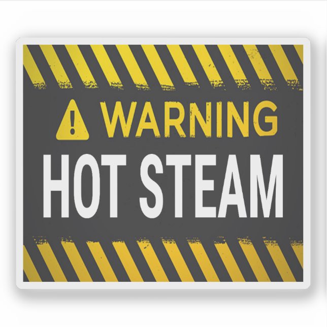Sticker Avertissement vapeur chaude  (Devant)