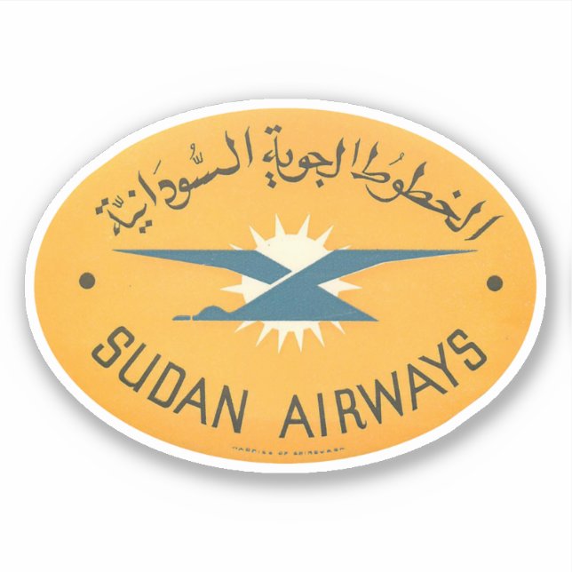 Sticker aviation Sudan Airways (Devant)