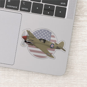 Sticker Avion 2ème guerre mondiale P-40 Warhawk