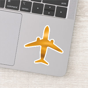 Sticker Avion doré