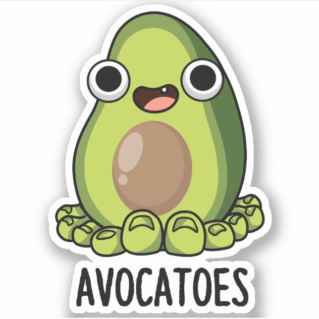 Sticker Avoca-toes Blagues drôles sur l'avocat  (Devant)