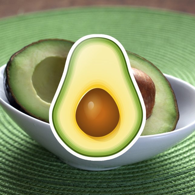 Sticker Avocado à moitié (Créateur téléchargé)