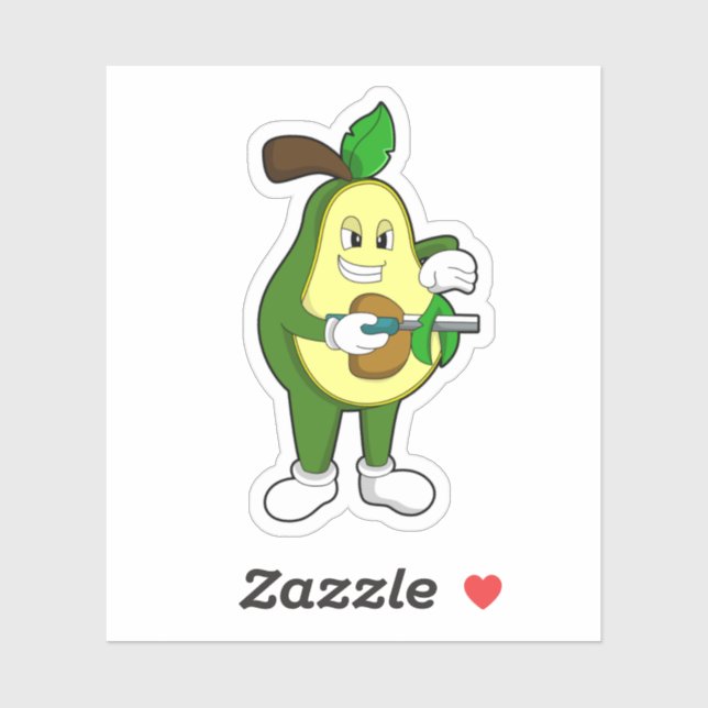 Sticker Avocado as Hairtravh Razor (Feuille)