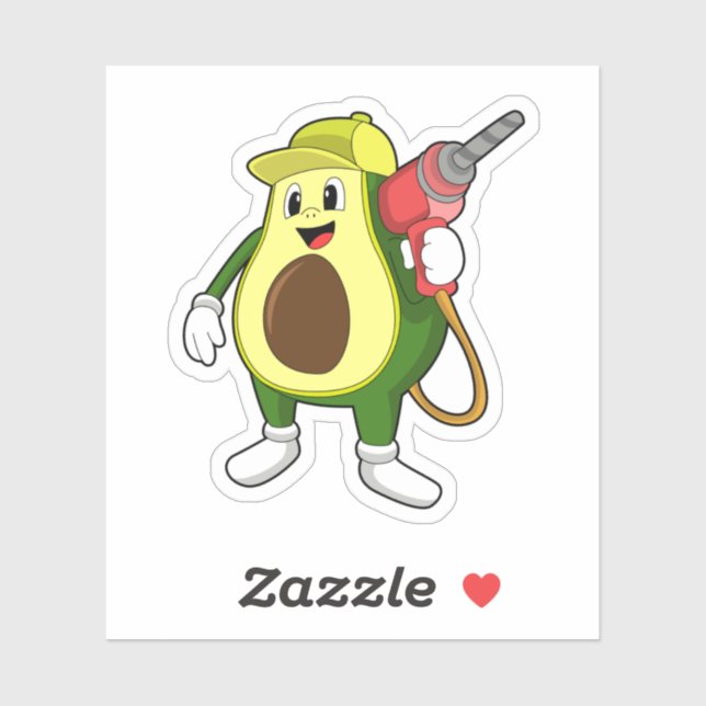 Sticker Avocado en tant que artisan avec exercices (Feuille)