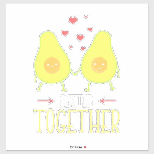 Sticker Avocado Mieux Ensemble (Feuille)