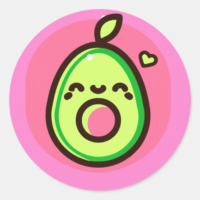 Sticker Avocado mignon (Devant)
