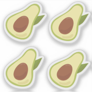 Sticker Avocados amusant rétro style vert pastel