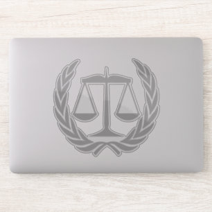 Sticker Avocat à Law Scales de la justice Grey