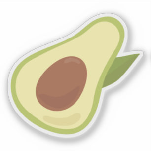 Sticker Avocat drôle style rétro vert pastel