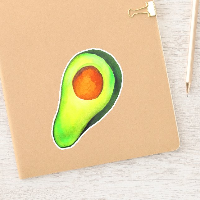 Sticker Avocat vert addict art mignon (Carnet)