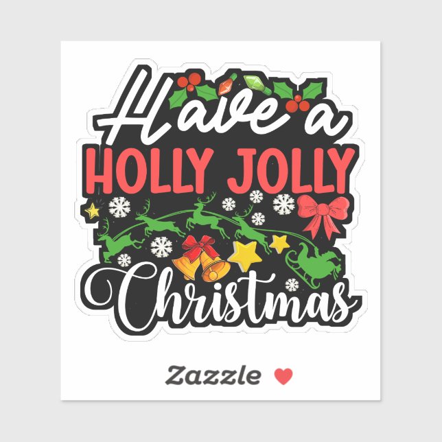 Sticker Avoir Un Noël Holly Jolly-86096 (Feuille)