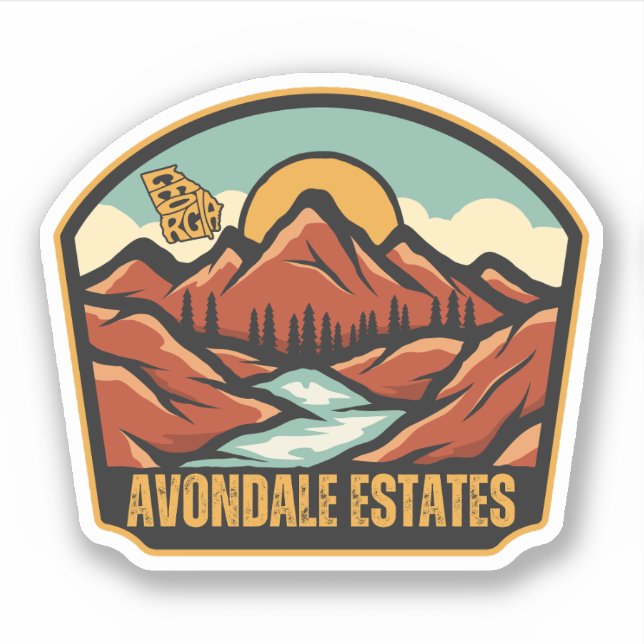 Sticker Avondale Estates, Géorgie (Devant)