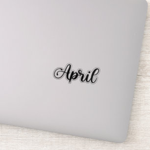 Sticker Avril - Calligraphie manuscrite