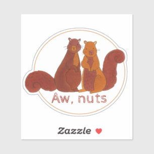 Sticker Aw Nuts mignons écureuils