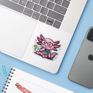 Sticker Axolotl nerd mignon Je Axolotl Questions Points d'